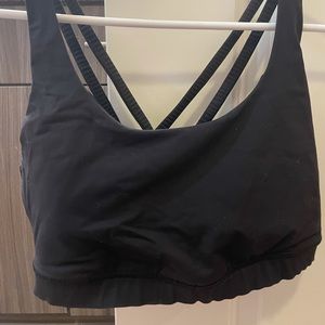Energy longline size 10 black sports bra